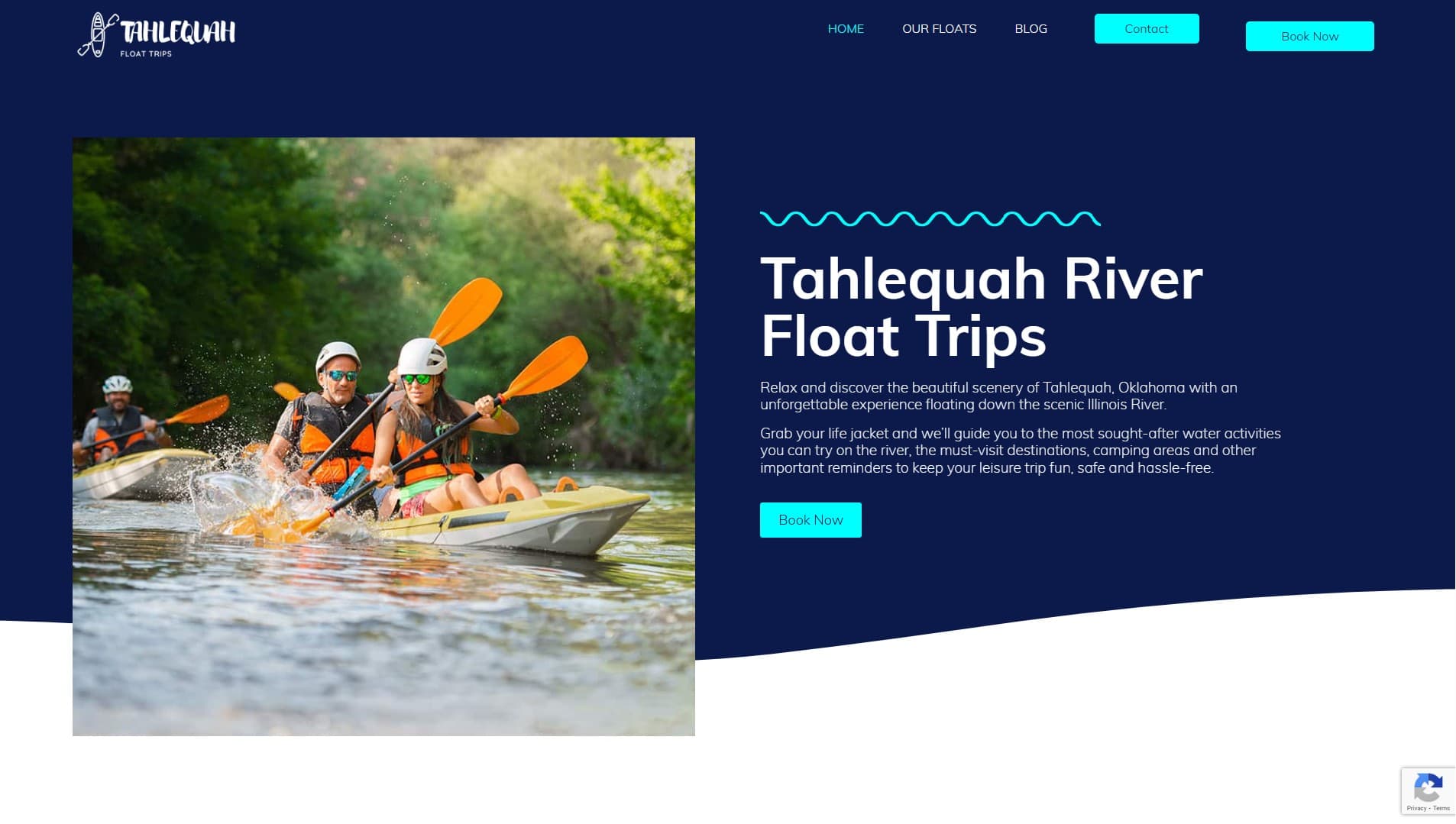 Outdoor river float trip booking and reservation experience
