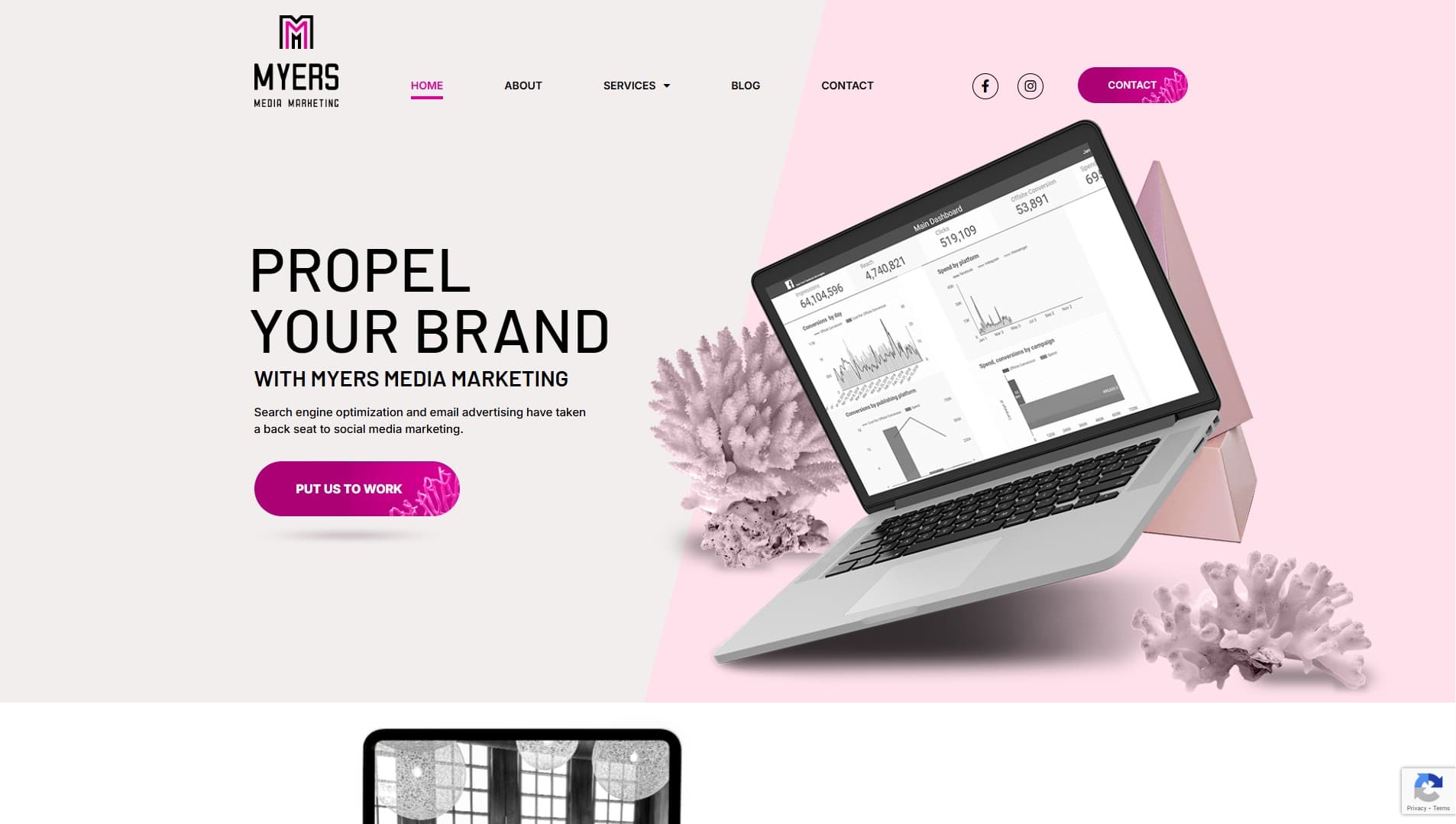 Marketing agency team working on website strategy and campaigns